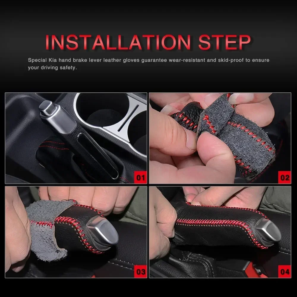 Car Leather Gears Handbrake Cover for SEAT Altea Toledo MK1 MK2 Ibiza Cupra Leon Cupra Skoda Fabia Rapid hand brake cover,car interior accessories,gear head cover