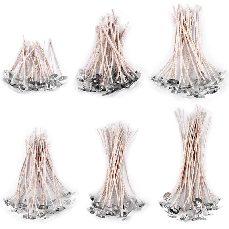 620cm 30pcs Smokeless Candle Wick Cotton Soy Wax Wick Large Base Household Scented Woven Candle