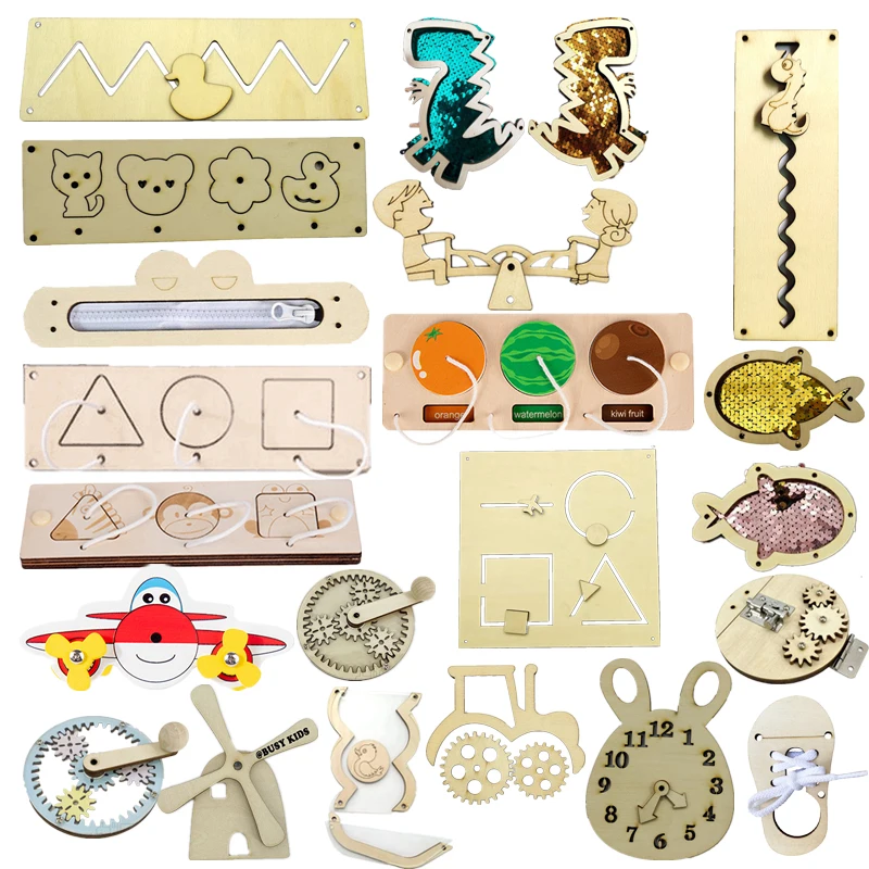 

Busy Board Diy Accessories Material Busyboard Parts Childhood Educational Wooden Toys For Children Montessori Sensory Toys