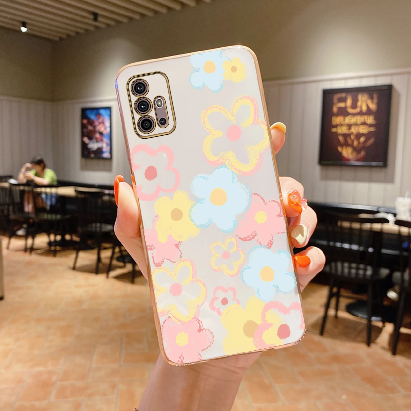 Elegant Floral Plating Silicone Phone Case