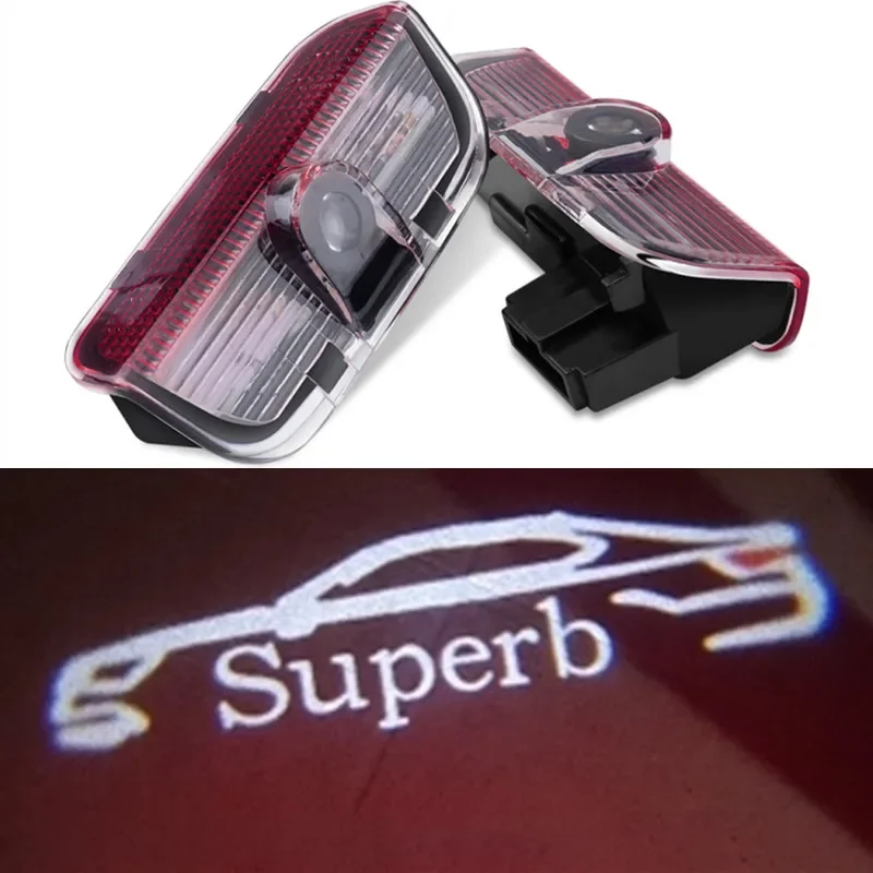 

2 pieces 3D Logo Laser Car Door Light SUPERB Projector Lamp For Skoda Superb 2009-2018 MK2 MK3 SUPERB Welcome LED Courtesy Light