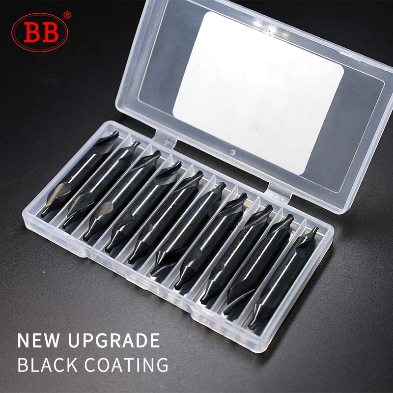 Drill Bit BB Center Drill HSS Co M35 Countersink Chamfer Lath Bit A Form 60 Degree Diameter 1 1.5 1.6 2 3.15 4 5 6 for Metal Aluminum