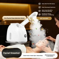 360 °   Vaporisateur facial rotatif à vapeur chaude, instrument de beauté multifonctionnel pour spa à domicile, hydratation profonde, soin de la peau, vaporisateur facial 1