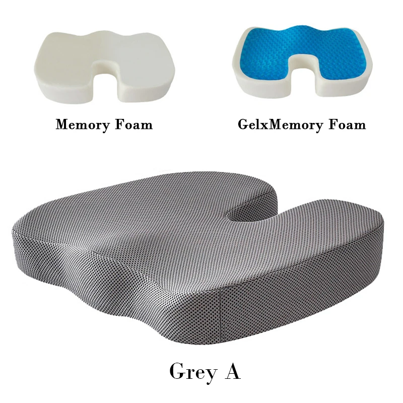 Gel Enhanced Seat Cushion,Non-Slip Orthopedic Gel & Memory Foam Coccyx Cushion for Tailbone Pain, Office Chair Car Seat Cushion 