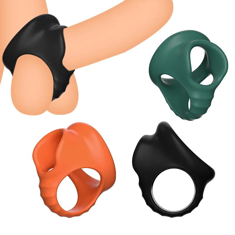 Penis Ring Silicone Semen Lock Ring Male Penis Rings Reusable Delay Ejaculation Lasting Scrotum Lock Ring Sex Toys for Men Adult Products