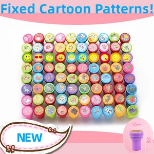 10 Pcs Children Cartoon Rubber Stamp Colorful Cute Animals Fruits