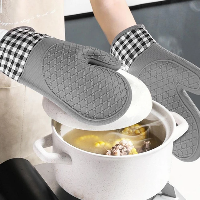 1Pc Oven Mitt Stain-proof Rhombic Texture Kitchen Accessories No