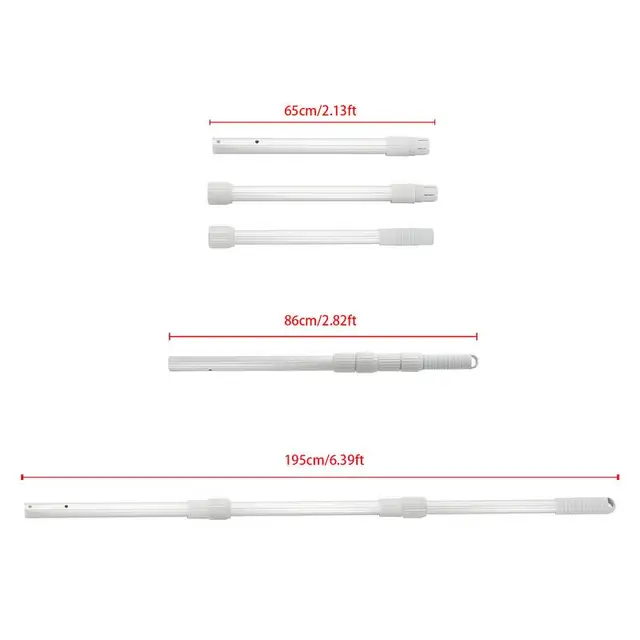 Teleszkópos Medence Pólus Professzionális Úszómedence 6.39 Ft Állítható Nettó Oszlopok A Skimmer Nets Kefékhez - Image 6