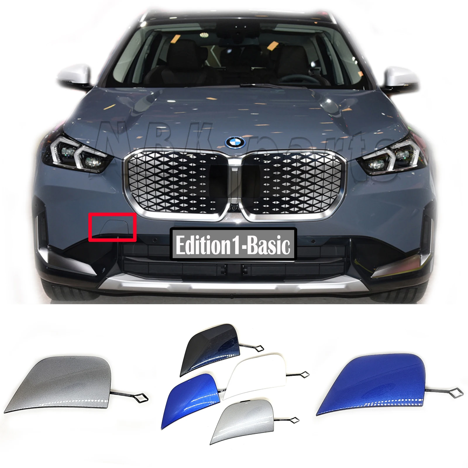 

Подходит для 2023 BMW iX1 X1 U11 Сав 16i 18d 18i 20d 20i 23d 23i 25e 30e 30i xDrive sDrive Передняя буксировочная крышка бампера с крючком