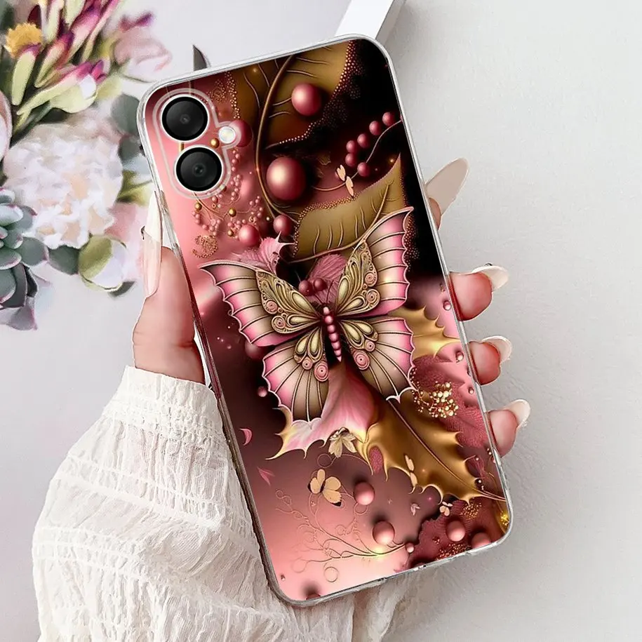 Floral Love Heart Soft Silicone Phone Case - Elegant TPU Cover