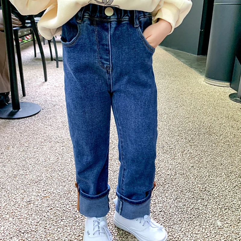 

Детские джинсы, Новинка лета 2024, Повседневная модная свободная и удобная детская одежда для улицы