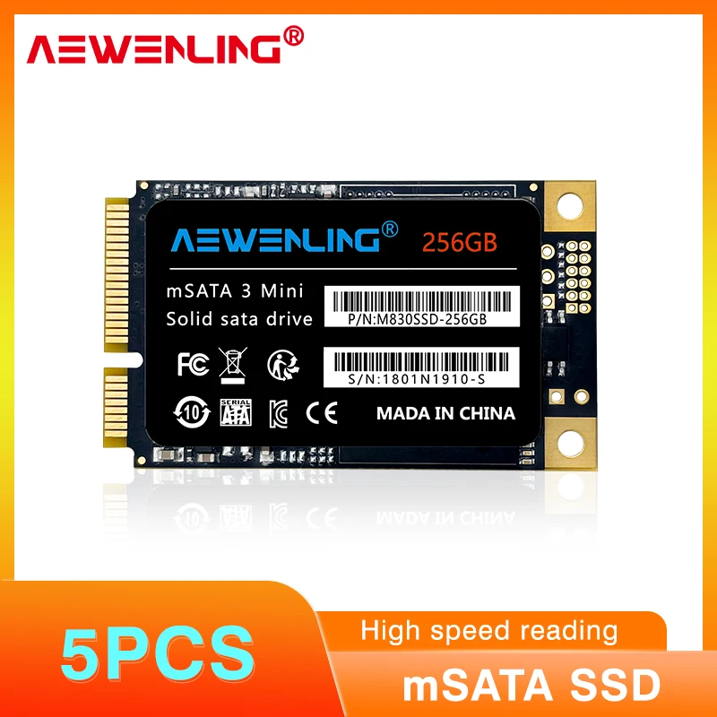 

AEWENLING MSATA3 SSD 128gb 256gb 512GB Mini 64gb 1TB HDD For computer 3x5cm Internal Solid State hard Drive for laptop wholesale