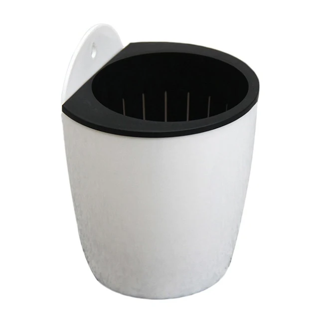 Pot de fleur mural en plastique absorbant l'eau automatique, système de sol ou hydroponique, Pot pour mur, balcon, support de Pot de fleur 4