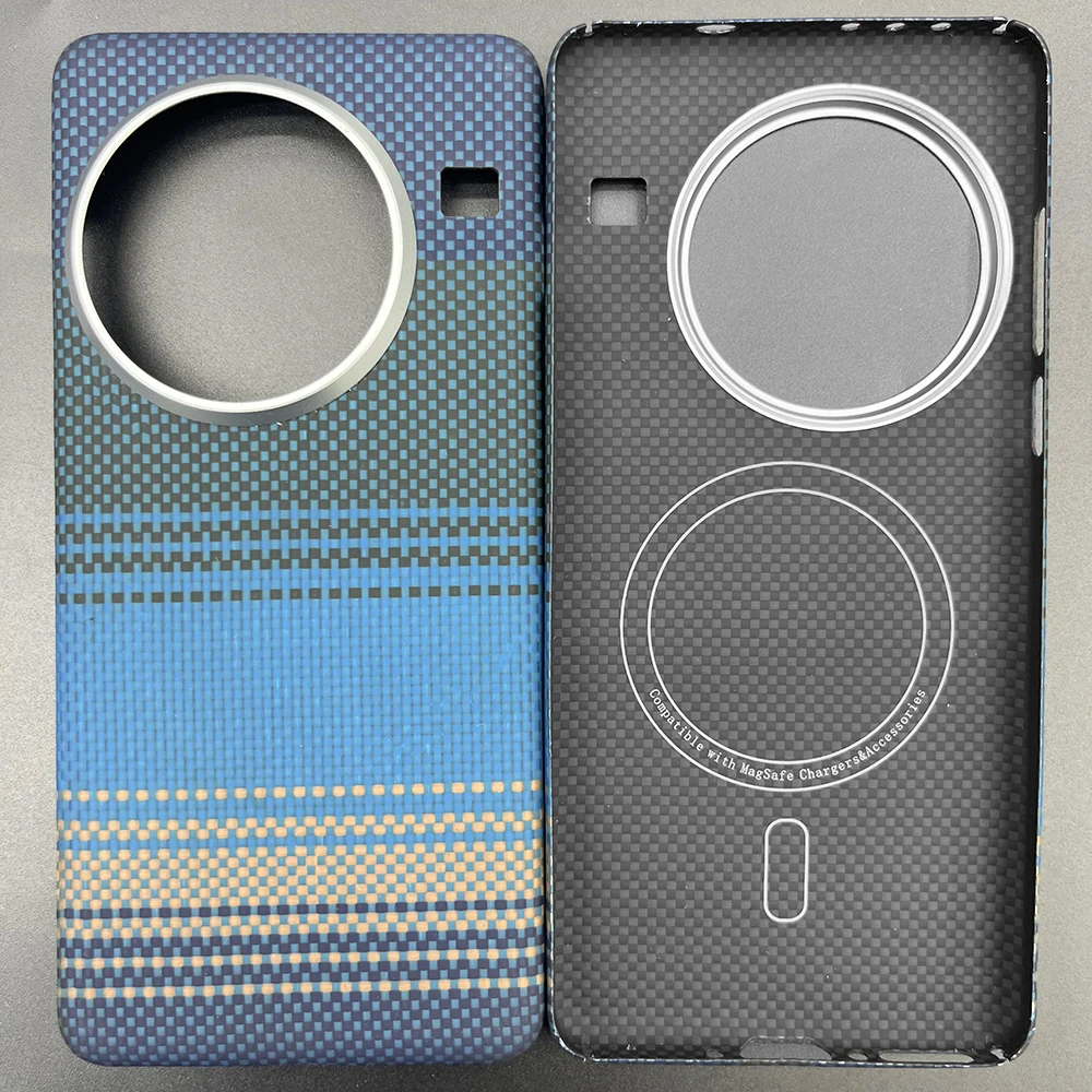 Magnetic Carbon Fiber Phone Case - Aramid Fiber Lightweight & Durable Cover