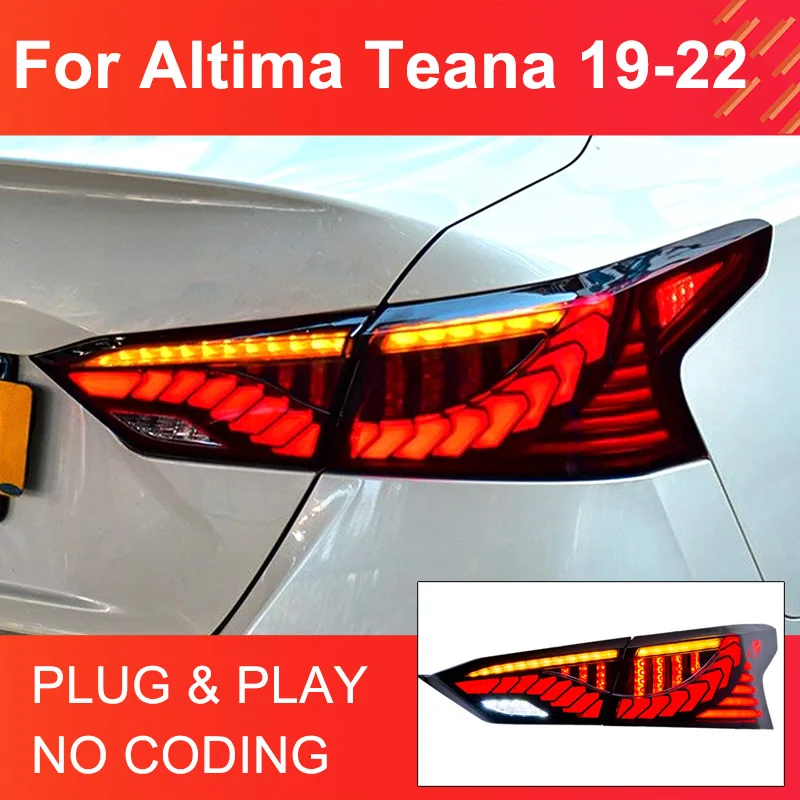 

1 Pair LED Tail Light Assembly for Altima Teana 2019-2022 Taillights Plug and Play with LED Dynamic Turning Tail Lamps