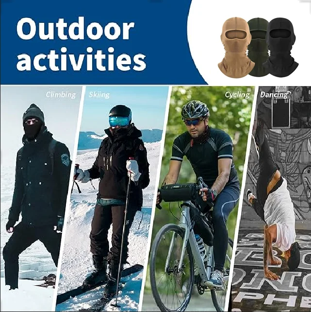 Balaclava Mask Cycling Headwear Cycling Full Face Mask Scarf Motorcycle Ski Cover Camouflage Balaclava Winter Neck Head Warmer Tactical Airsoft Cap Helmet Liner