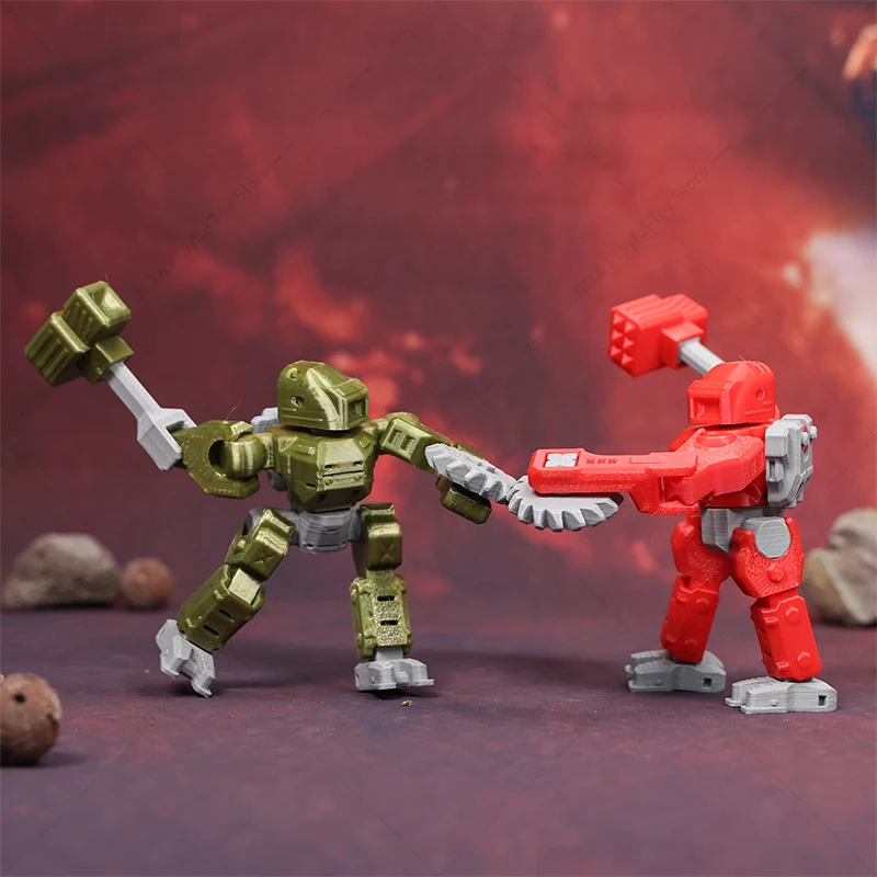 3D printed mini war machine mecha drone tank series toys movable joints assemble character models for children