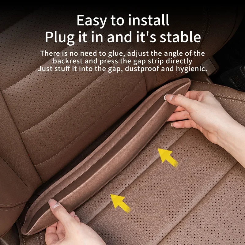 Car Seat Gap Filler - Universal Elastic PU Dustproof Interior Accessories (Set of 2)