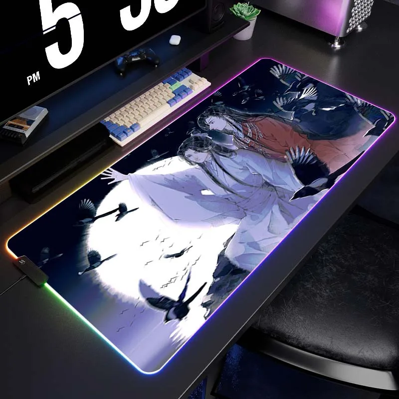 

Tian Guan Ci Fu Gaming Mouse Pad RGB Large Gamer Mousepad Backlight Computer Desk Mat XXXL Mouse Mat Rubber Keyboard Soft Pads