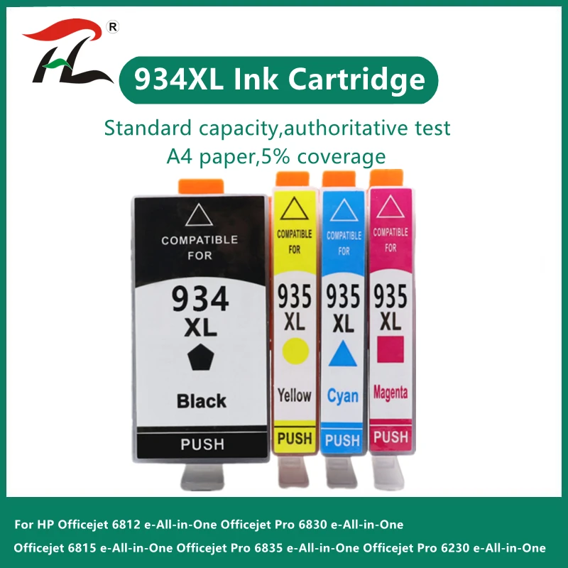 Substituição do Cartucho de Tinta Compatível para hp 934 935 para Hp934 Officejet Pro 6230 6830 6835 6812 6815 6820 Printer 934xl 935xl