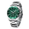 BIDEN Mens Chronograph Stainless Steel Strap Waterproof Date Quartz Watch, Business Casual Wrist Watches 6
