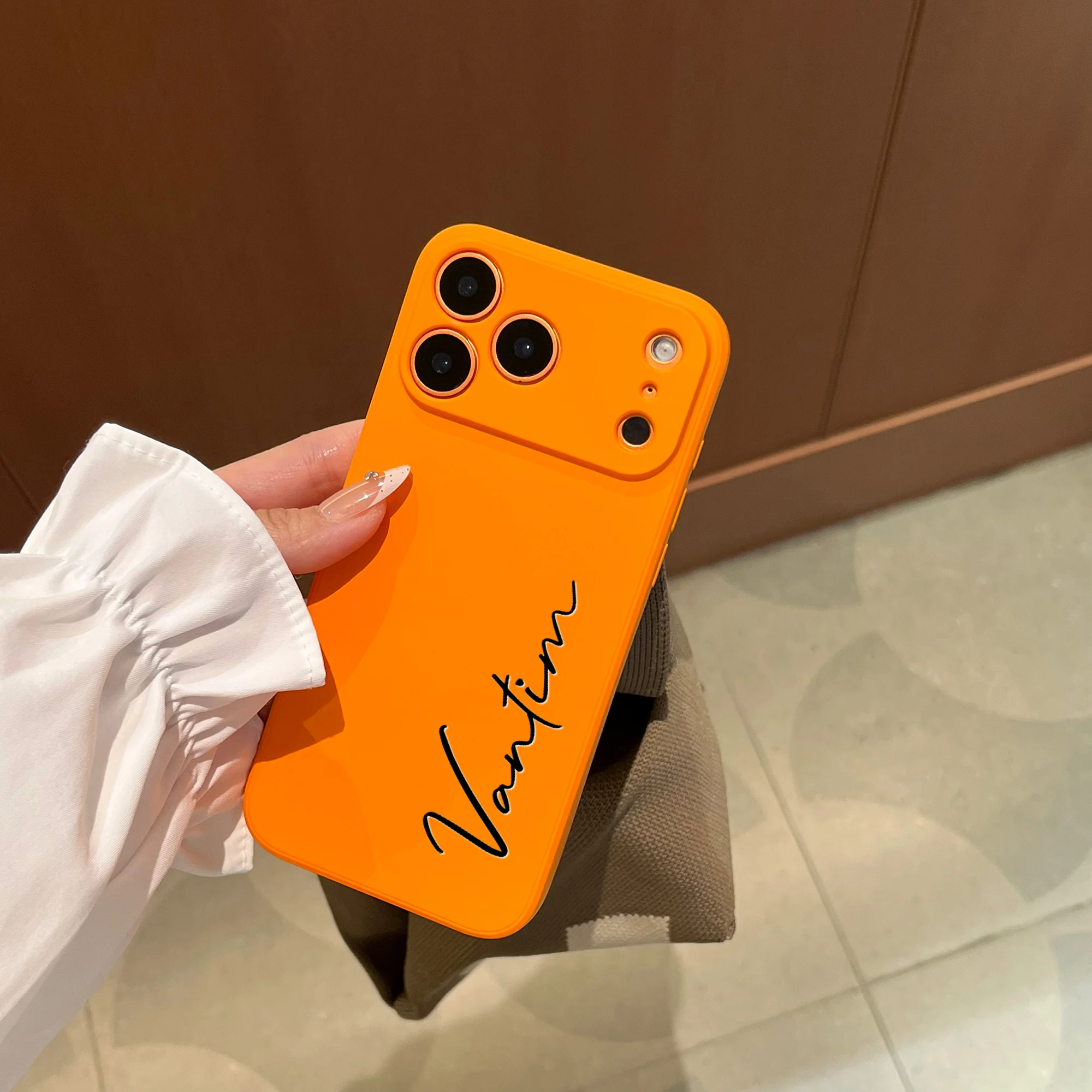 Personalized Custom Letters Name Colorful Soft Liquid Silica Gel Phone thumbnail 5