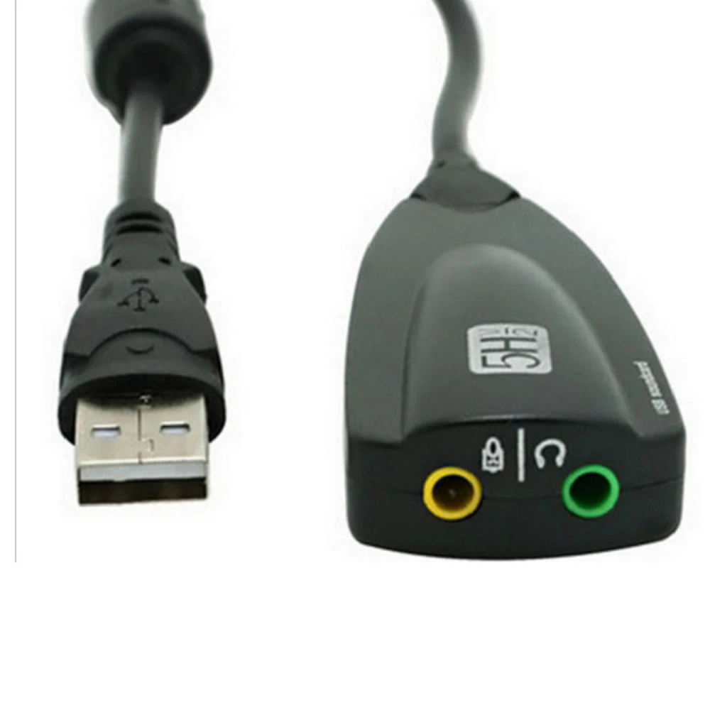 외장 사운드 카드 USB 2.0 7.1 채널 어댑터, 3D 가상 오디오 사운드 트랙 헤드셋, 노트북 PC용 마이크 3.5 잭