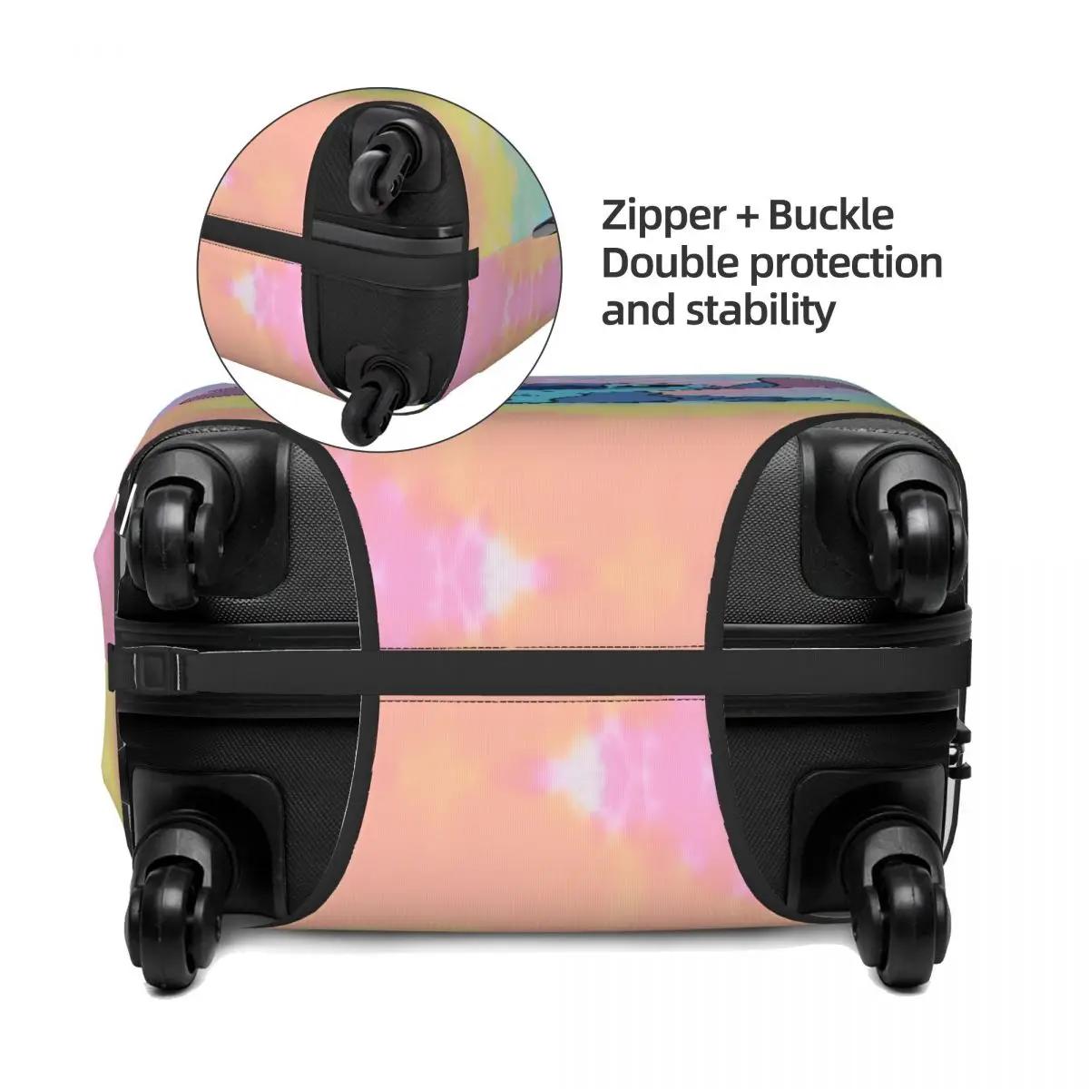 Custom Stitch Suitcase Cover Elastic Travel Luggage Covers for 18-32 inch 3