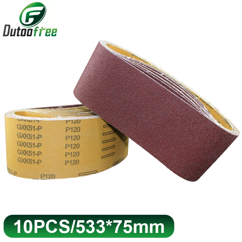 set Sanding Belts 120-1000 Grits Wood 