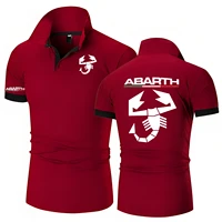 Polo d'été Abarth Scorpion Logo hommes Polo mode pull HipHop Harajuku mâle à manches courtes marque polos t-shirt 3