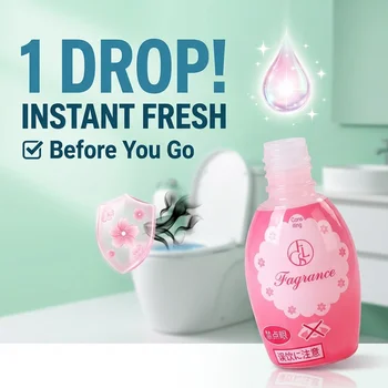 Deodorante per WC 20ml, Fragranza Liquida, Deodorante per Ambienti a Goccia Singola, Aromaterapia per Interni, Elimina Odori a Lunga Durata per Casa e Bagno