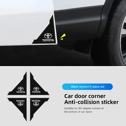 Transparent Car Door Corner Cover Bumper Protector Sticker - Universal Fit Anti - Scratch Shield (4Pcs Black)