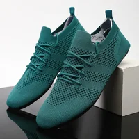 YRZL Male Summer Driving Shoes Flat Breathable Fashion Walking Shoes Mens High Quality Mesh Comfortable Soft Sole Casual Loafers
