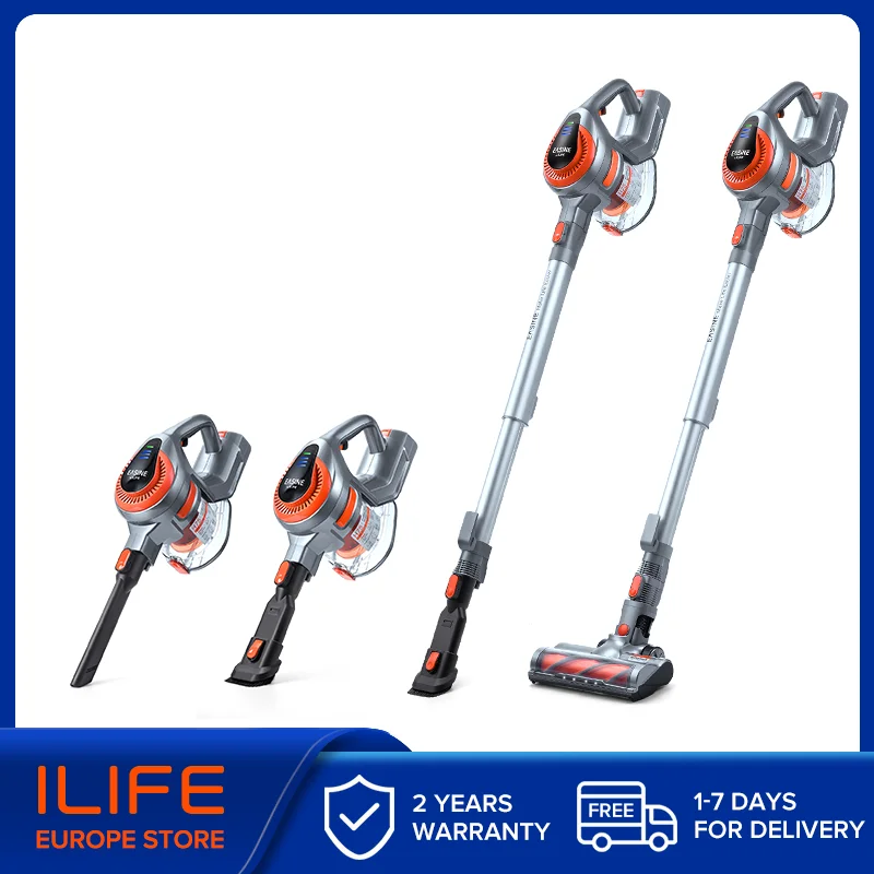 Ilife H75 Palmare Cordless, Aspirazione 22000Pa, Motore Brushless Bldc, Tazza Antipolvere Da 1,3 Litri, Batteria Staccabile, Led