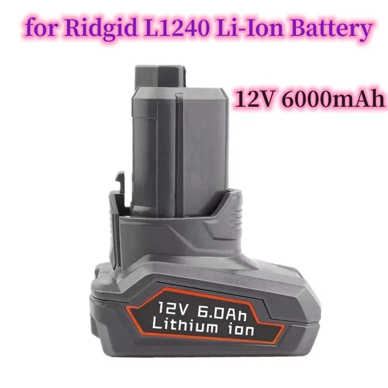 

L1240 12V 6000mAh Lithium Battery Replacement for Ridgid 12V R82007 R82009 R82048 R82049 R82059 Cordless Power Tools