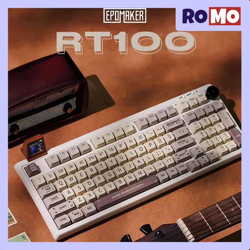 Механическая Bluetooth клавиатура EPOMAKER RT100, 98 клавиш, прокладка, горячая замена, Игровая клавиатура Rgb Pbt, индивидуальная Офисная Клавиатура
