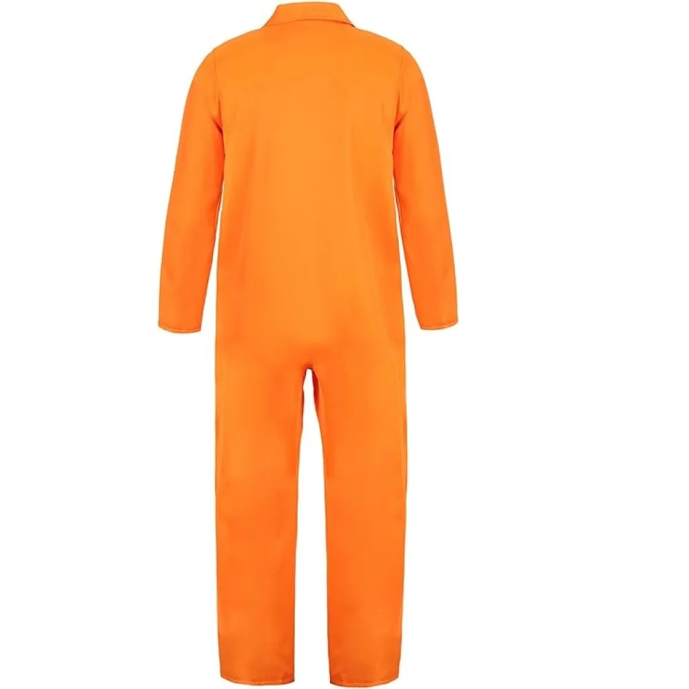 Prisoner Costume Kids,Orange Prisoner Jumpsuit with Handcuffs,Jailbird Inmate Prison Uniform
