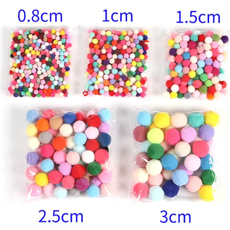 8/10/15/20/25/30mm Mixed Fluffy Soft Pom Poms Pompoms Ball Furball Handmade for DIY Crafts Home Decor Sewing Supplies pom poms craft supplies fluffy ball accessories