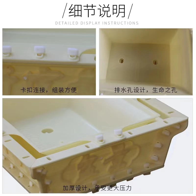 35cm Rectangular Cement Flower Pot Mold Roman Column European-style Bonsai Model Large Small Abrasive Making Homemade