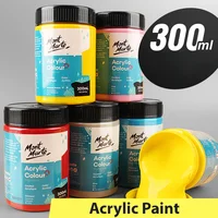 mont marte signature acrylic color paint 300ml, semi matte finish for canvas wood fabric leather cardboard,paper, mdf craft