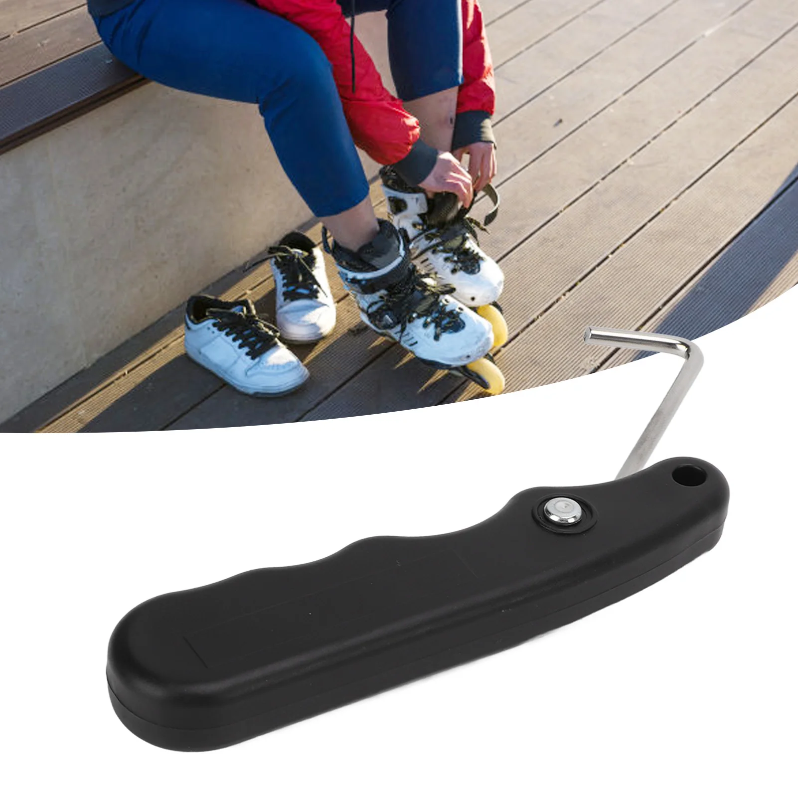 Skate Lace Tightener Handle Hold Stainless Steel Plastic Ice Skate Lace Tightener Tool Skating Tool Parts 4