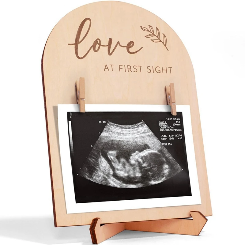 Baby Scanning Photo Frame Pregnancy Gift, Baby's First Birth Sign Board, Baby Bath Photo Props With Footprint Pen Set.-A20P