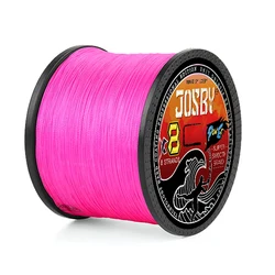 Durable Braided Fishing Line - 8 Strand, PE Multifilament - X8 500M 100LB 8.0 (PINK)