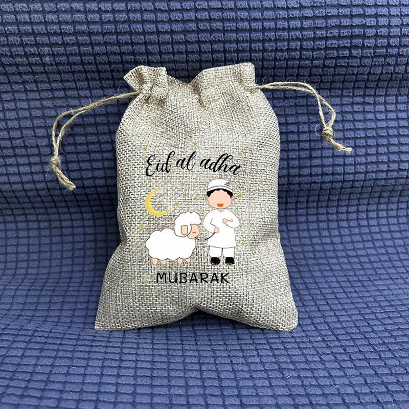5pcs 양 Eid Mubarak Eid al Adha 선물 돈 사탕 가방 이슬람 이슬람 Eid Ul-Adha 가정 장식 아이 어린이 소년 소녀 선물