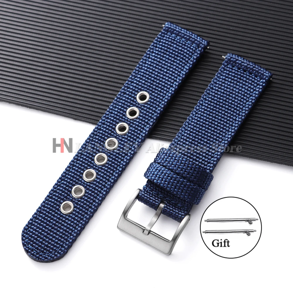 Premium Nylon Canvas Strap - Soft & Comfortable Sport Wristband with Quick Release