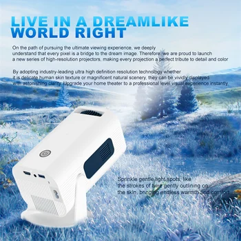Full HD Android 11 Projector 210Ansi WiFi 6 and Bluetooth Home Theater Portable Beam Mini Projector Meeting Video Pocket Outdoor 3