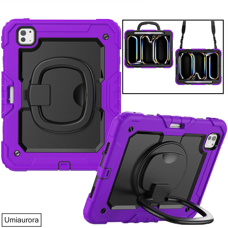 AUAUA Custodia per iPad Air 11 Pollici (2024), iPad Air 5a/4a Generazione(2022/2020) 10,9 Pollici, con portapenne, Supporto per Pencil Pro/USB-C, Auto Sveglia/Sonno (Rosa