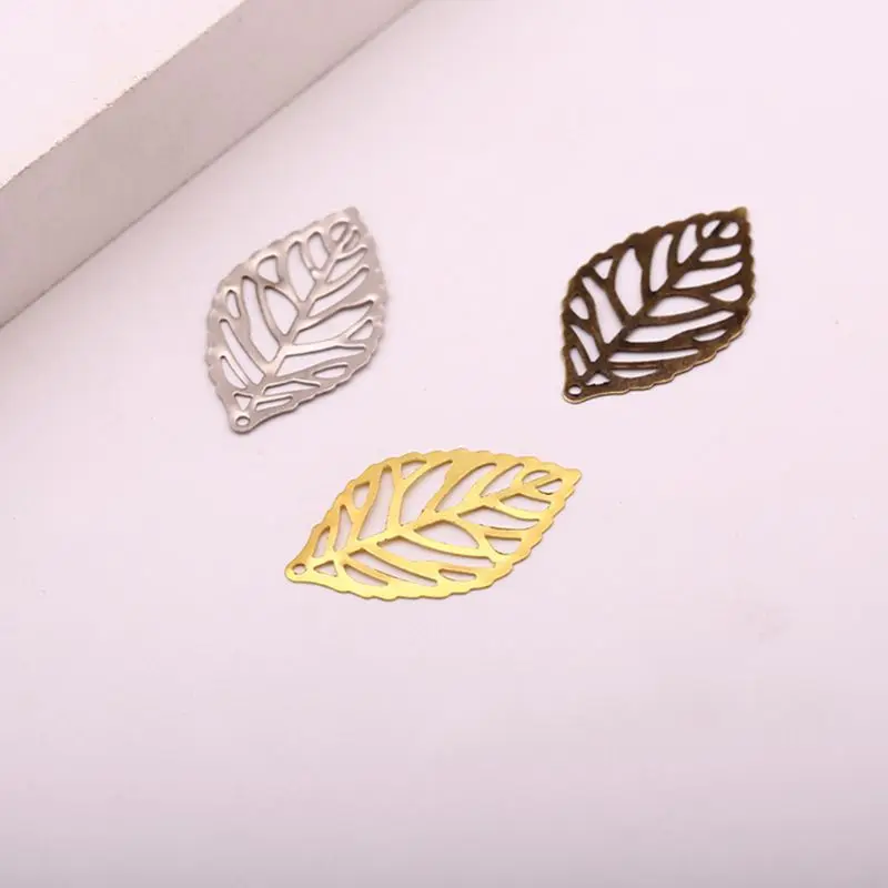 

Hollow Leaf Frame Pendants For Earring Dangle Jewelry Making