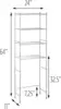 Honey-Can-Do 4-Tier Space Saver Shelf, Chrome, 24.02" L x 11.02" W x 67.72" H, BTH-05281 3