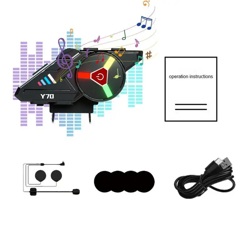 

Motorcycle Wireless Intercom FM Earphones 5.3 10m Range Long Battery Noise Cancellation Communication System Cycling Accessories